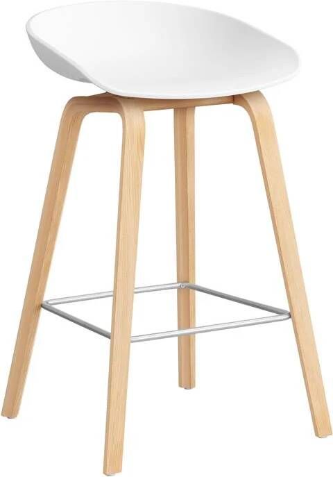 HAY About a Stool AAS32 Barkruk H 65 cm Soaped Oak White - Foto 1