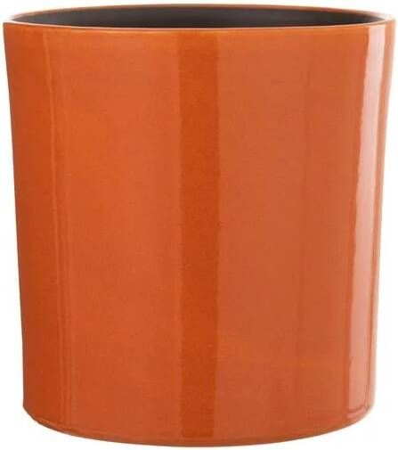 J-Line bloempot Flek keramiek oranje large Ø 25.00 cm