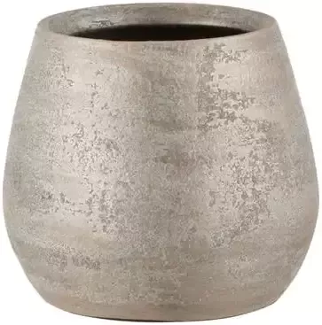 J-Line bloempot Oneffen Ruw keramiek zilver medium Ø 20.00 cm