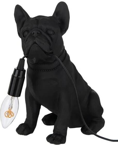 J-Line tafellamp Bulldog polyresin zwart