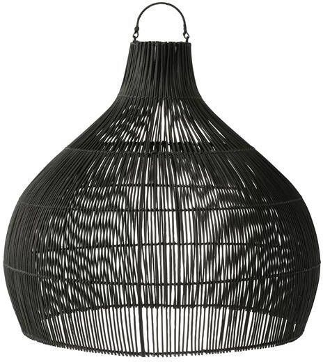 J-Line lampenkap Peervorm rotan zwart - Foto 2