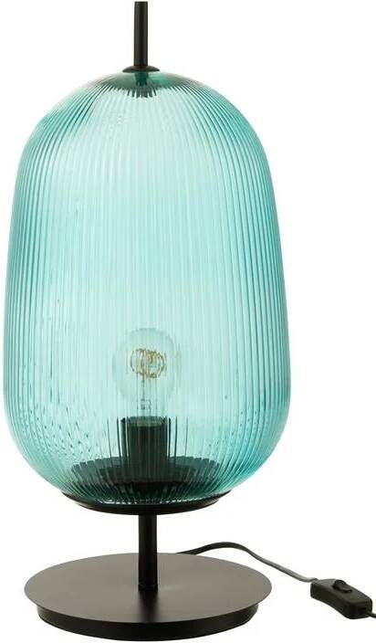 J-Line Tafellamp Oasis Glas Blauw Large