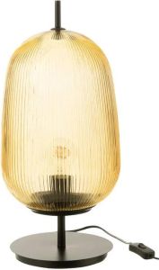 J-Line Tafellamp Oasis Glas Geel Large