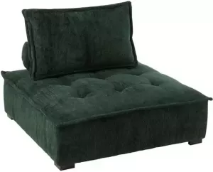 J-Line Zetel 1 Zit Poef Donker Groen