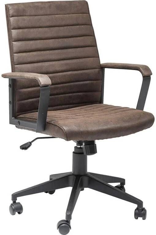 Kare Design Labora Low Bureaustoel Lage Rugleuning Bruin Vintage Kunstleer - Foto 2