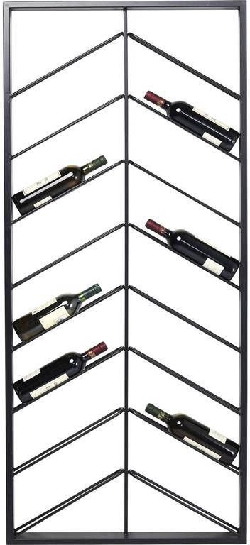 Kare Design Bistro Double Wijnrek B70 X D6 X H160 Cm Zwart Metaal