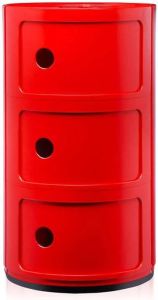 Kartell Componibili Bijzettafel Large (3 Comp.) Rood
