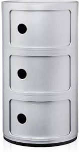 Kartell Opbergkastje Componibili Medium Zilver