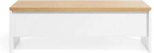 Kave Home Abilen wandplank in eiken fineer en wit gelakt 110 x 60 cm FSC 100%