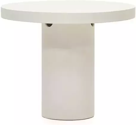 Kave Home Aiguablava ronde tafel in wit cement Ø 90 cm