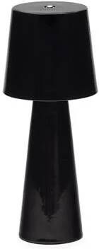 Kave Home Arenys tafellampje met zwart geschilderde afwerking