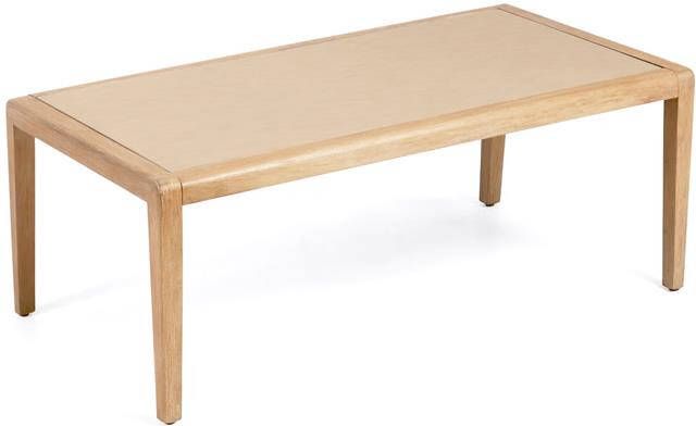 Kave Home Better salontafel in beige polybeton en massief acaciahout - Foto 2