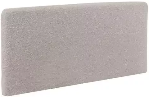 Kave Home Dyla hoofdbord met afneembare hoes in grijs fleece voor bedden van 160 cm