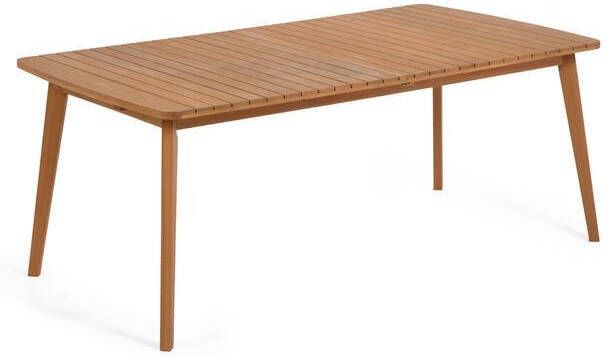 Kave Home Hanzel verlengbare tafel van massief eucalyptushout 183 (240) x 100 cm fsc 100% - Foto 1