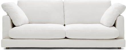 Kave Home 3-zits Loungebank Gala Met dubbele chaise longue Chenille Wit - Foto 3