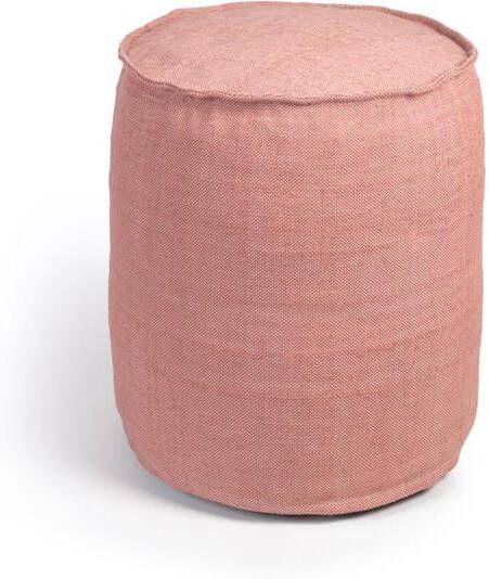 Kave Home Isaura100% PET ronde terracotta poef Ø 40 cm