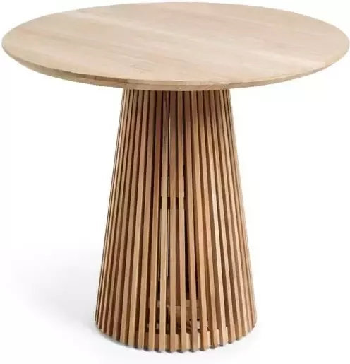 Kave Home Jeanette ronde tafel van massief teakhout Ø 90 cm