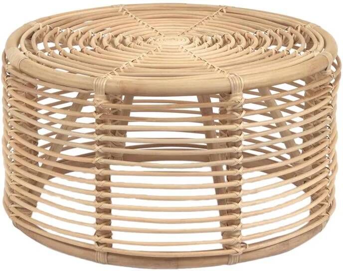 Kave Home Salontafel Kohana rond in rotan met natuurlijke afwerking Ø 66 cm - Foto 2