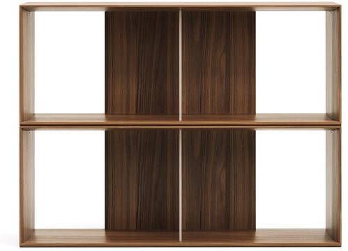 Kave Home Litto set van 2 modulaire planken in walnootfineer 101 x 76 cm - Foto 2