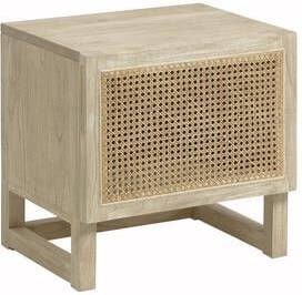 Kave Home Rexit Nachtkastje rexit van massief mindihout en fineer met rotan 50 x 48 cm (mtk0211) - Foto 3