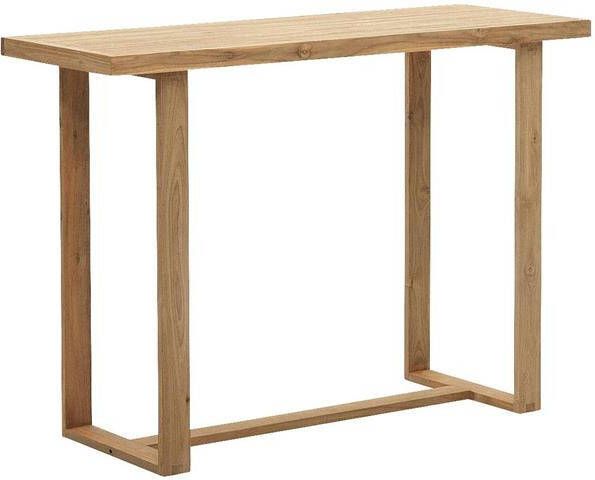 Kave Home 100% outdoor Canadell hoge tafel in massief gerecycled teakhout 140 x 70 cm - Foto 3