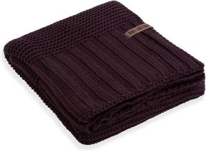 Knit Factory Vinz Plaid XL Aubergine 195x225 cm