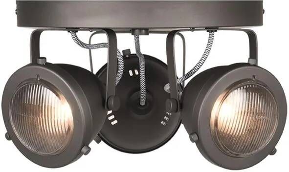 Label51 LED Spot Moto 3-Lichts 29 7x29 7x16 3 cm Burned Steel Metaal - Foto 4