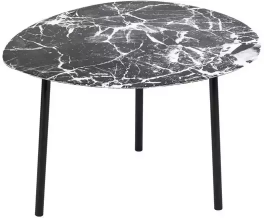 Leitmotiv Bijzettafel Ovoid Zwart 67x60x42 cm