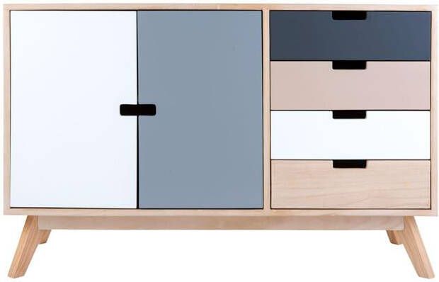 Leitmotiv Ladekast Snap Deuren & 4 Lades 100x36x65cm