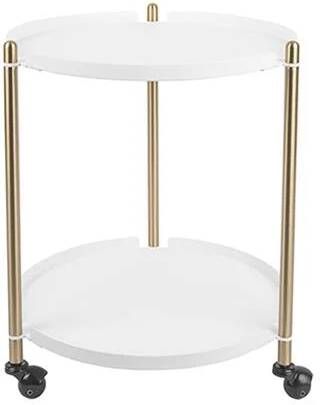 Leitmotiv Side table Thrill Staal Goud Wit 42 5x52cm
