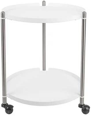 Leitmotiv Side table Thrill Staal Nikkel Wit 42 5x52cm