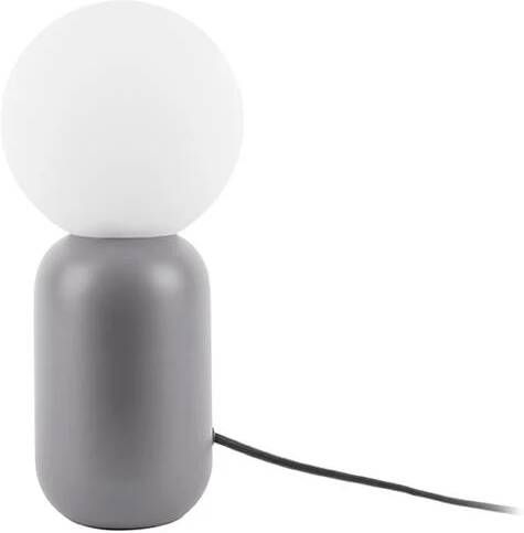 Leitmotiv Table lamp Gala iron mouse grey w. glass ball