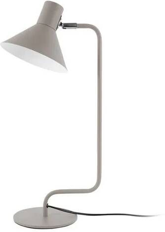 Leitmotiv Table lamp Office Curved metal warm grey