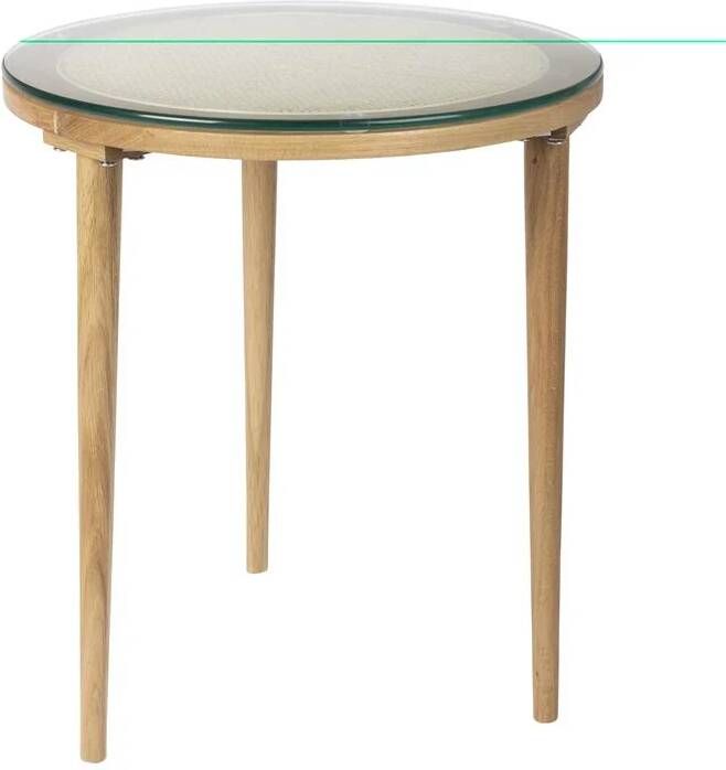 Housecraft Living Housecraft Haru Bijzettafel Rond Glas Hout 45x45 cm Naturel - Foto 4