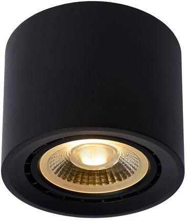 Lucide FEDLER Plafondspot Ø 12 cm LED Dim to warm GU10 (ES111) 1x12W 2200K 3000K Zwart