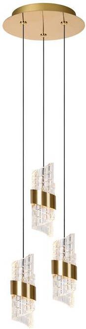 Lucide KLIGANDE Hanglamp 3xGeïntegreerde LED Mat Goud | Messing