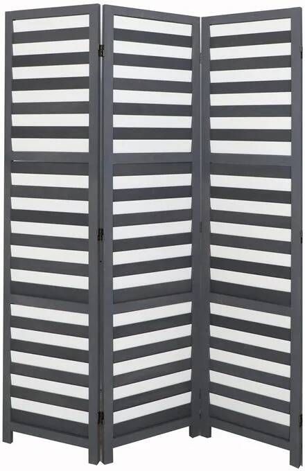 LW collection Kamerscherm Hout grijs wit kamerschermen hout 3 panelen scheidingswand grijs 170x120cm inklapbare Paravent kant en klaar - Foto 1
