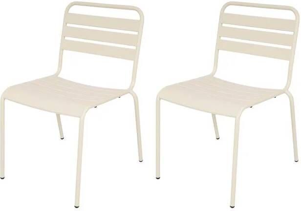 MaximaVida Metalen tuinstoel Max XXL ivoor doos per 2 stuks - Foto 1