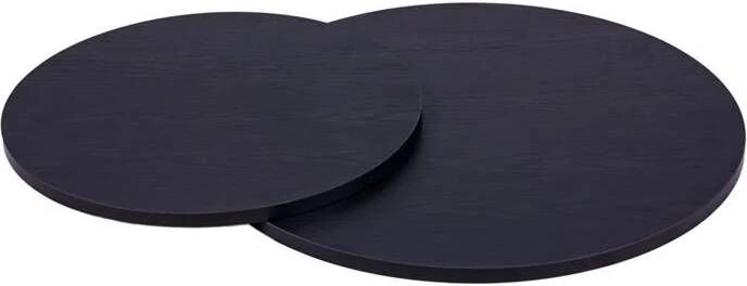 MaximaVida ronde set tafelbladen Chicago zwart 58 cm en 45 cm