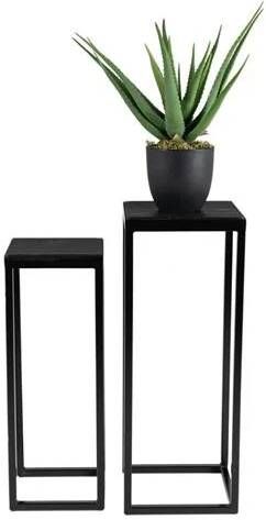 MaximaVida vierkante plantentafel set Vancouver zwart 79 cm