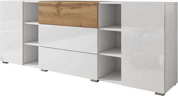 Meubella Dressoir Bonzo Wit Eiken 190 cm - Foto 2