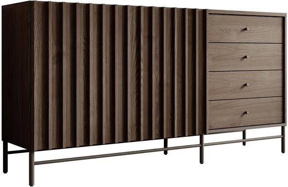 Meubella Dressoir Paz Donker eiken 165 cm