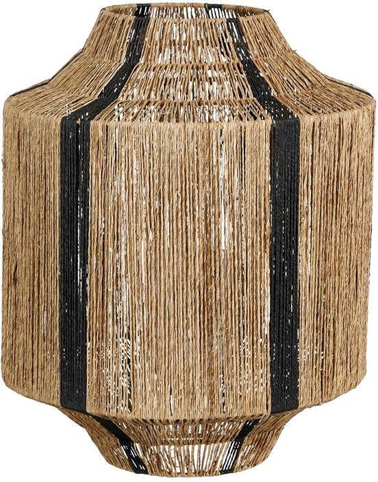 Mica Decorations Liliano Lantaarn H51 x Ø40 cm Jute Zwart