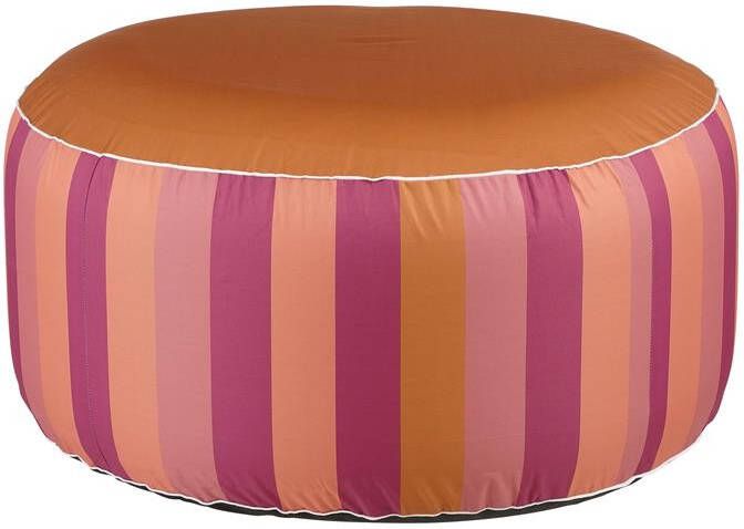 Mica Decorations Novia Opblaasbare Poef Gestreept H37 x Ø80 cm Paars