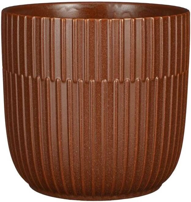 Mica Decorations Plantenpot keramiek bruin D19-H18 cm