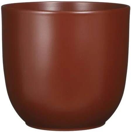 Mica Decorations Tusca Bloempot 25x25x23 cm Keramiek Donkerbruin