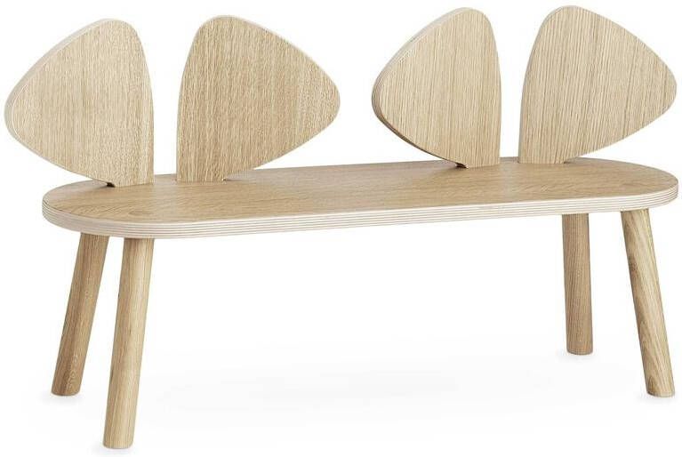 Nofred Mouse kinderbank gelakt eiken