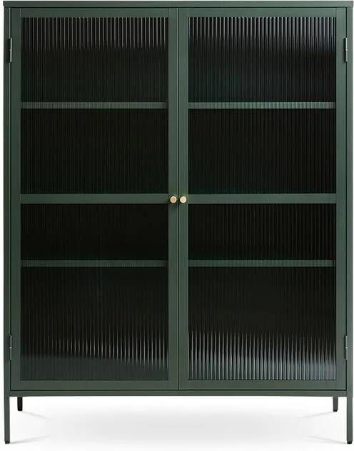 Gewoonstijl Olivine Katja metalen vitrinekast groen 111 x 140
