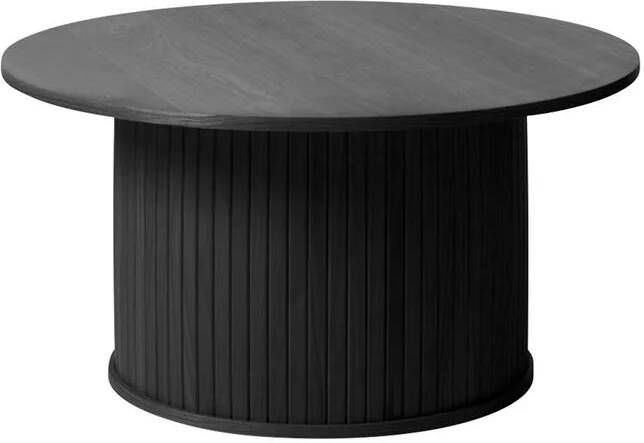 Olivine Lenn houten salontafel zwart eiken Ø90 cm