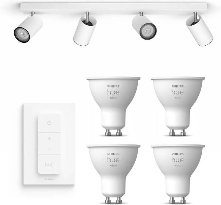 Philips Hue Philips myLiving Kosipo Opbouwspot Wit 4 Lichtpunten Spotjes Opbouw I…